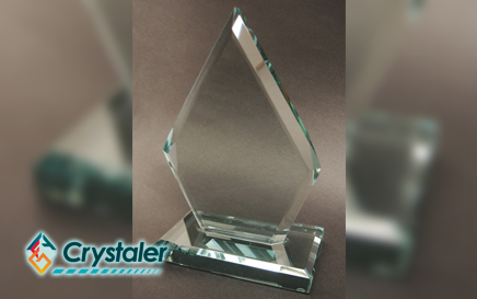 Placa conmemorativa en vidrio